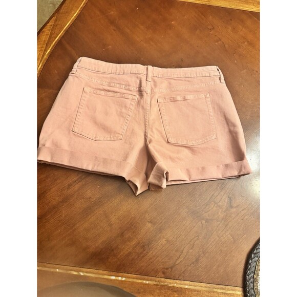 Free Assembly Womens Plus Size 16 Shorts Folded Cuff Pink Rose Denim - Picture 11 of 12